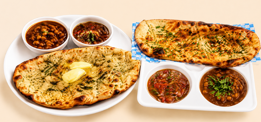 Amritsari kulcha served fresh from the tandoor at Sifat Indian Cuisine Windsor