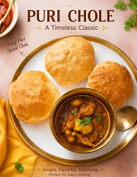 Chole bhature breakfast plate at Sifat Indian Cuisine Windsor
